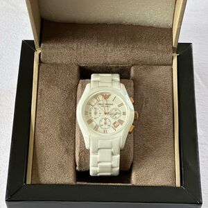 Emporio Armani CERAMICA Men's Watch Ceramic and Gold